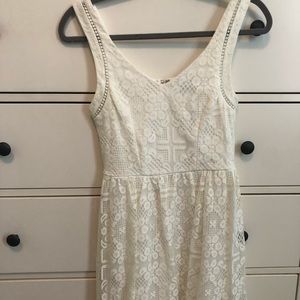 White lace mini dress